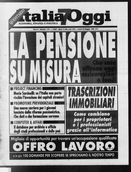 Italia oggi : quotidiano di economia finanza e politica